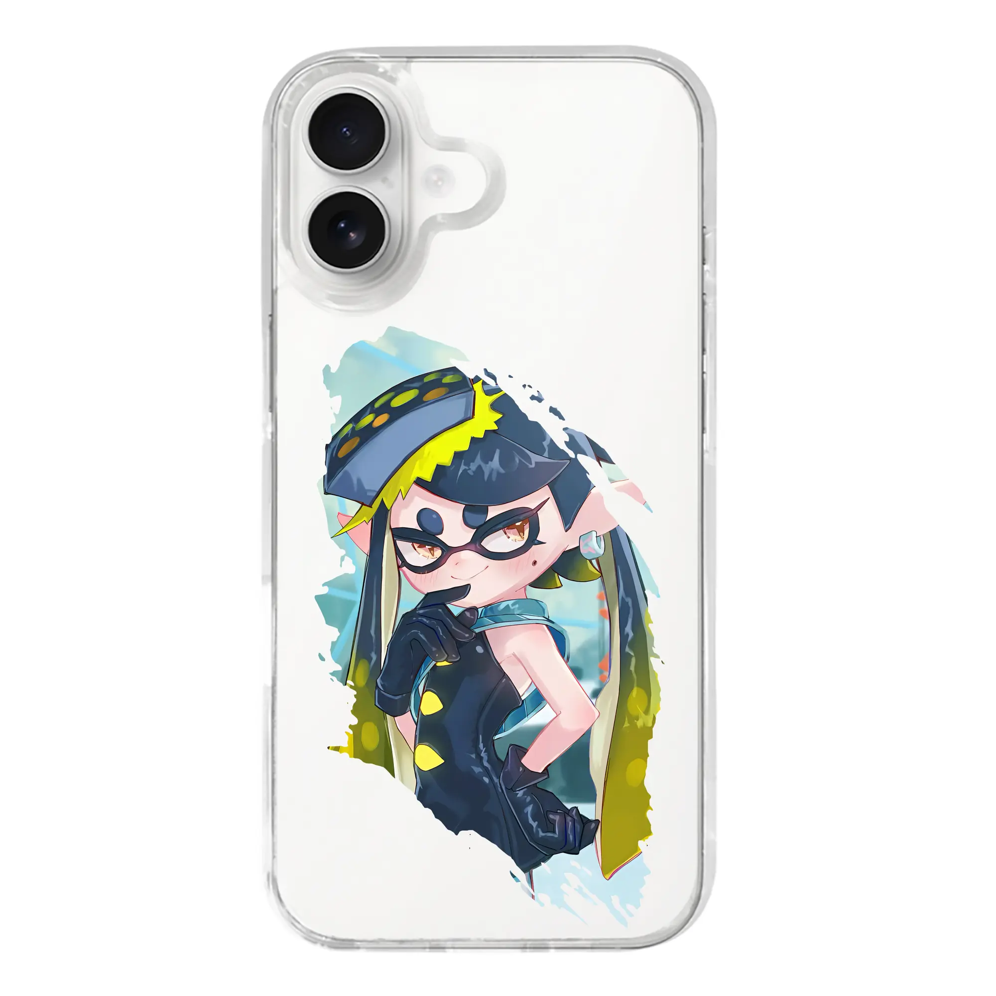 スプラトゥーン グッズ,シオカラーズ アオリ - iPhone 17シリーズ 透明スマホケース – 薄型・耐衝撃・精密フィット保護カバー